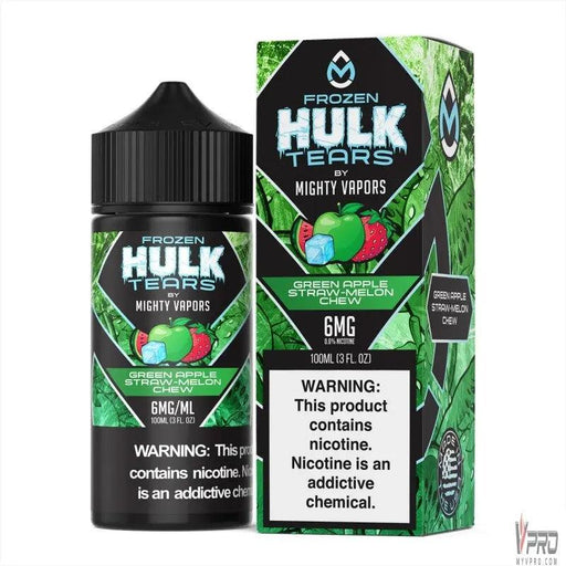 Frozen Green Apple Straw Melon Chew - Hulk Tears 100mL Mighty Vapors