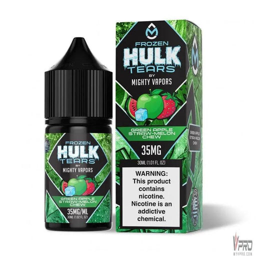 Frozen Green Apple Straw Melon Chew - Hulk Tears Salt 30mL Mighty Vapors