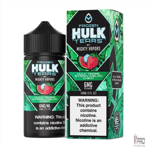 Frozen Hulk Tears Straw Melon Chew - Hulk Tears 100mL Mighty Vapors