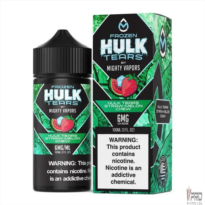 Frozen Hulk Tears Straw Melon Chew - Hulk Tears 100mL Mighty Vapors