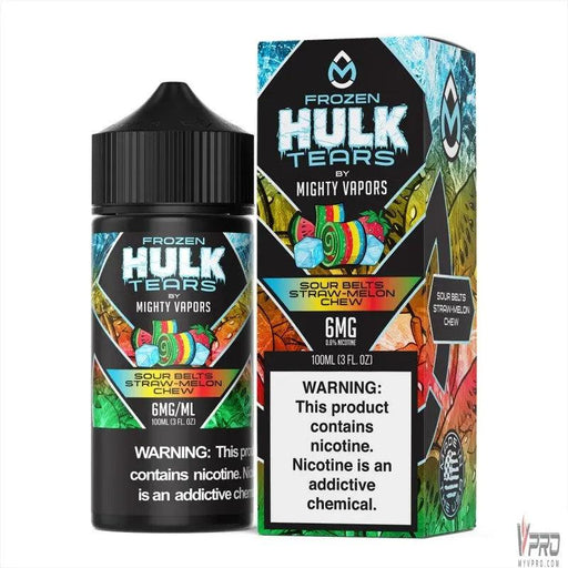 Frozen Sour Belt Straw-Melon Chew - Hulk Tears 100mL Mighty Vapors