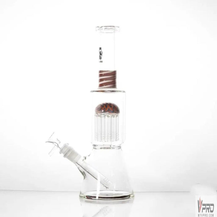 Glass House  Square Base Cylinder Design Water Pipe - MyVpro