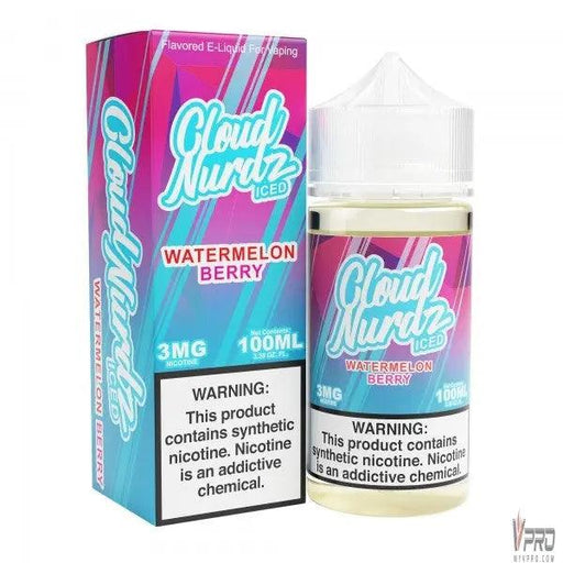 ICED Watermelon Berry - Cloud Nurdz Synthetic 100mL Cloud Nurdz E-Liquid