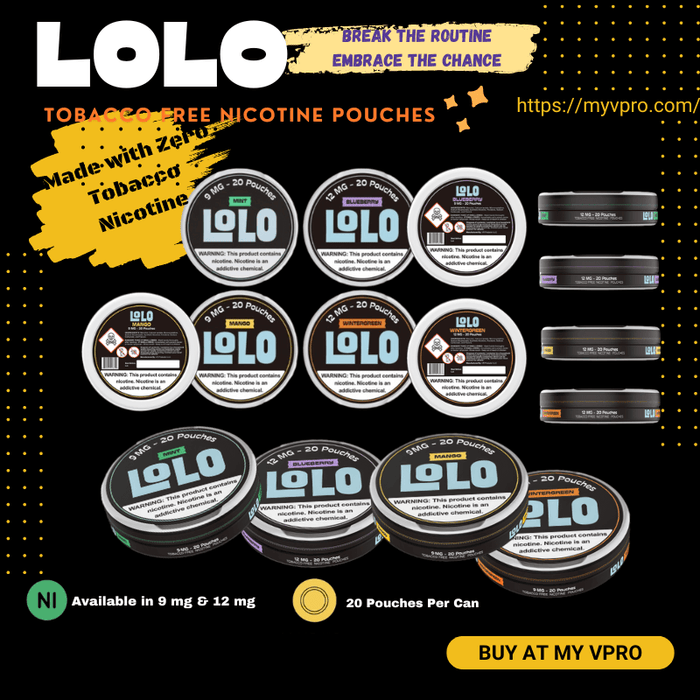 LoLo Tobacco Free Nicotine Pouches - 20 Pouches /Can