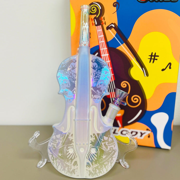 Gliizy Melody Glass Violin Shape Water Pipe