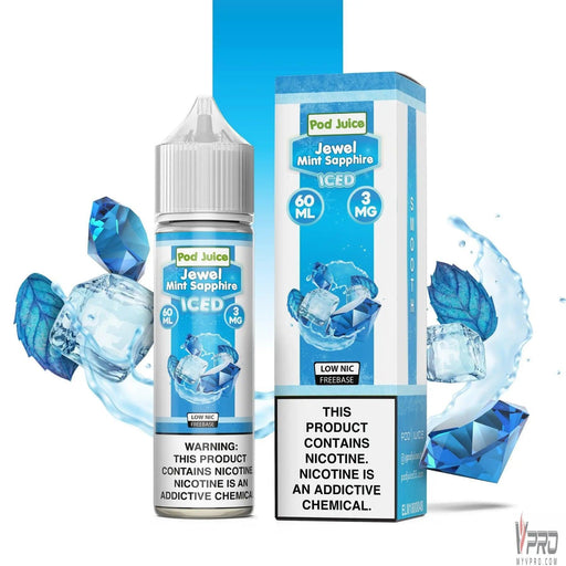 Jewel Mint Sapphire Chilled - Pod Juice 60mL Pod Juice