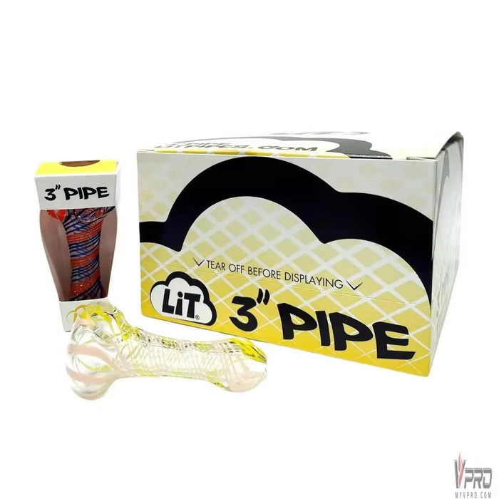 Lit Glass 3 Inches Hand Pipe - MyVpro