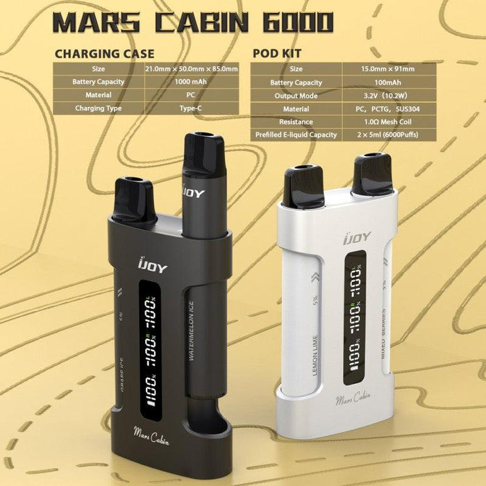 iJoy Mars Cabin 6000 Disposable Charging Device - MyVpro