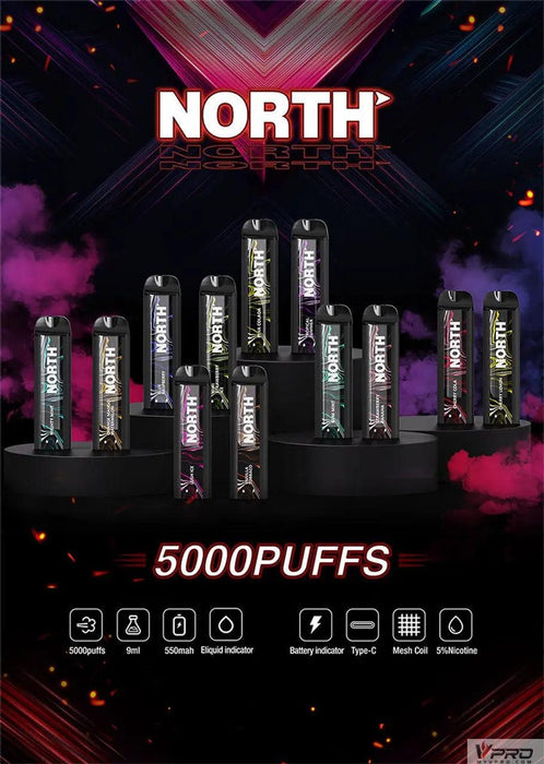 North 5000 Puffs 5% Nicotine Rechargeable Disposable North