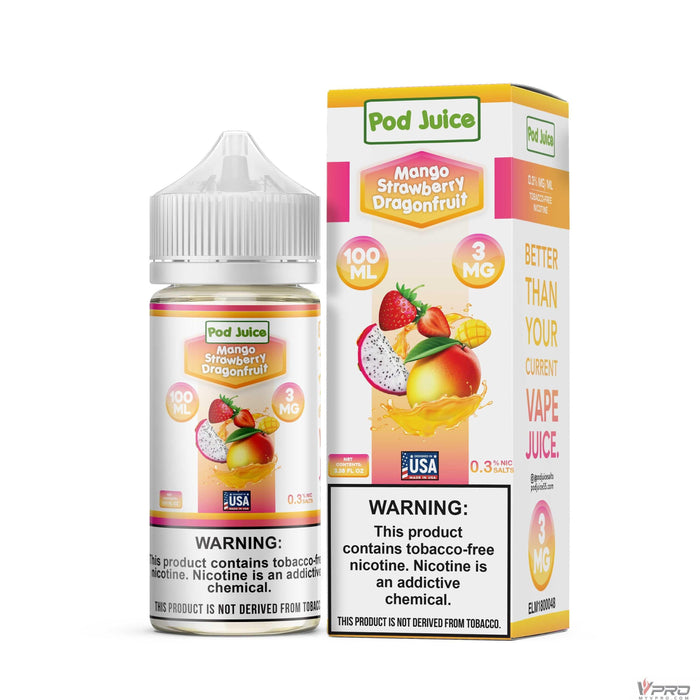 POD Juice Synthetic Nicotine E-Liquid 100ML (0mg/ 3mg/ 6mg/12mg Totally 18 Flavors) Pod Juice