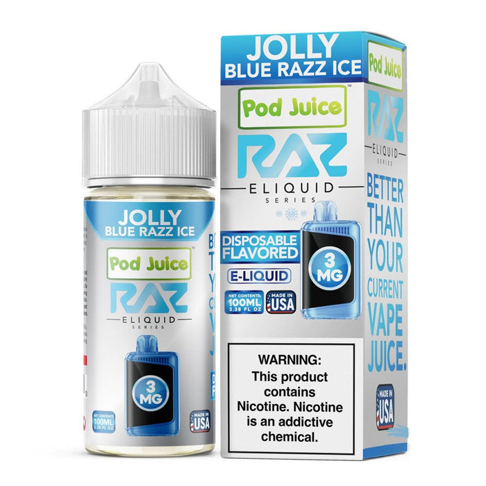 Jolly Blue Razz Ice - POD Juice x RAZ 100mL