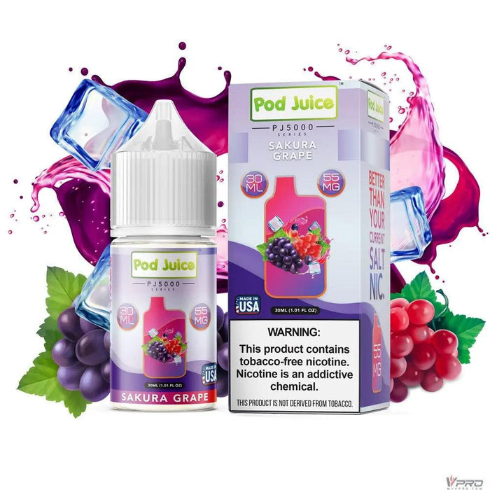 Pod Juice PJ5000 Series Synthetic Nicotine Salt E-Liquid 30ML Pod Juice