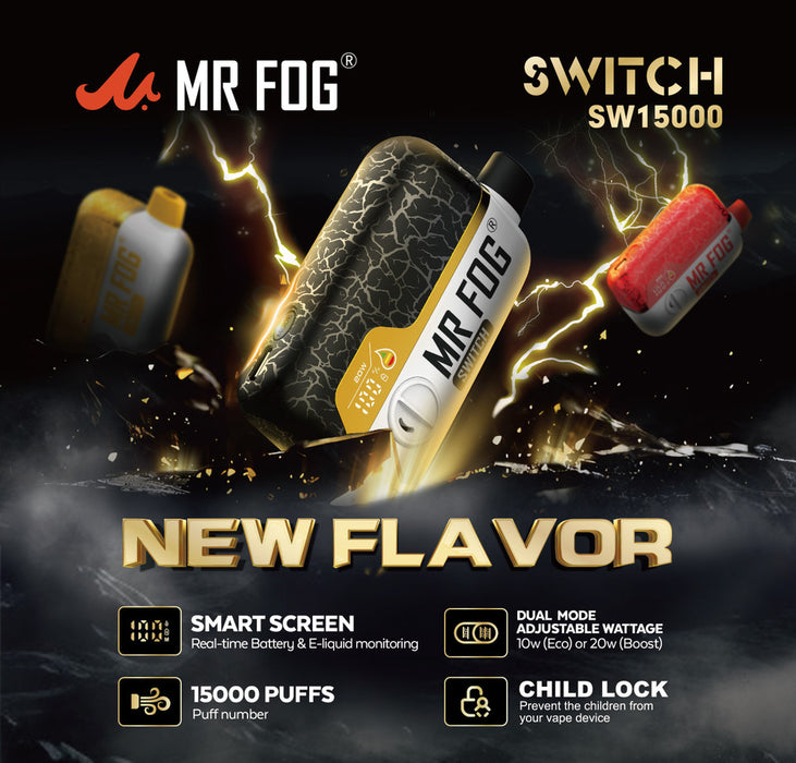 Mr Fog Switch SW15000 Puffs 0% Disposable 17mL