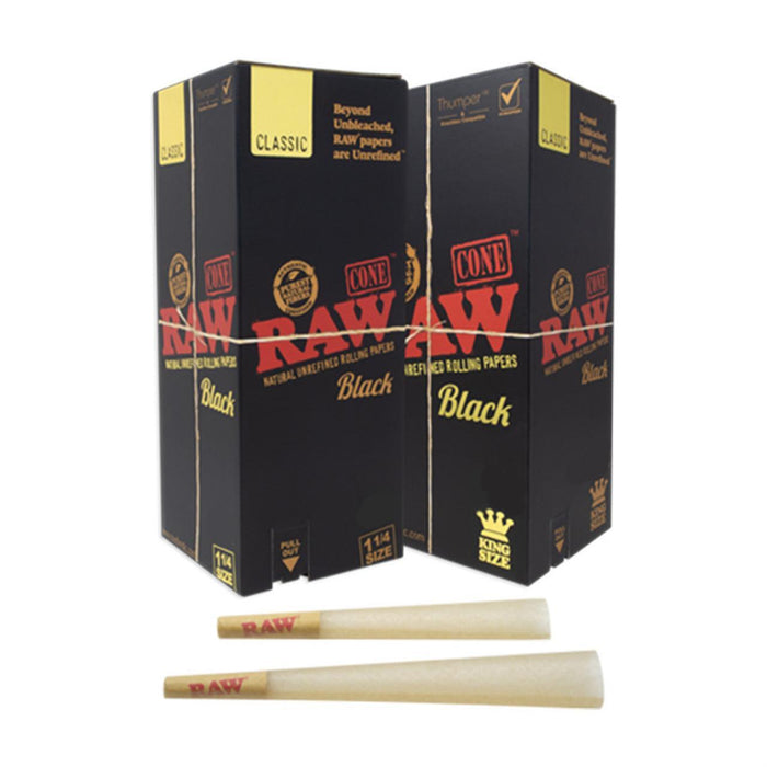 RAW Cone Classic Black Cones - King Size