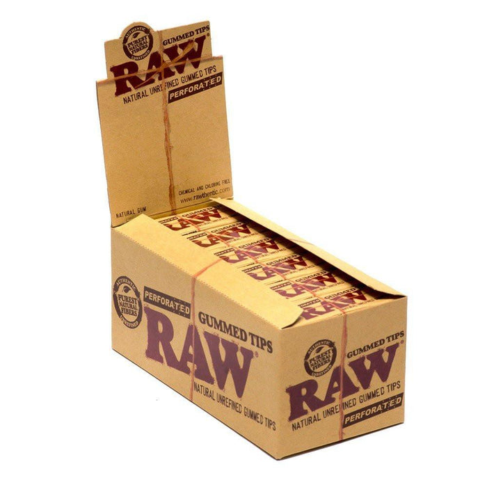 RAW Gummed Tips - Natural Unrefined Perforated Gummed Tips - Original