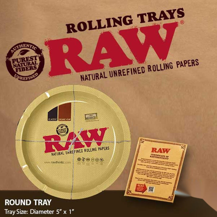 RAW Metal Round Rolling Tray