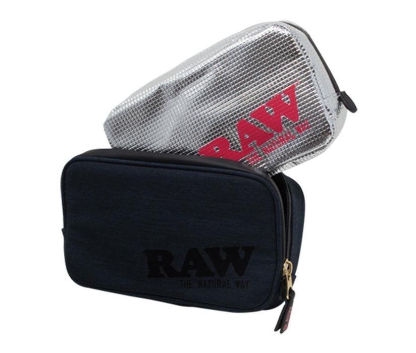 RAW Double Pouch Zipper Bag With Aluminum Bag