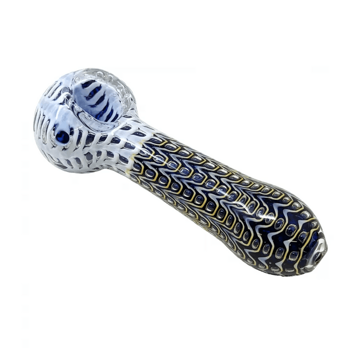 4" Air Trap Double Tube Peacock Color Hand Pipe