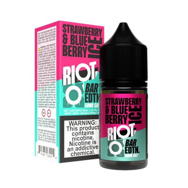 Strawberry & Blueberry Ice - Riot Bar EDTN Salt 30mL - MyVpro