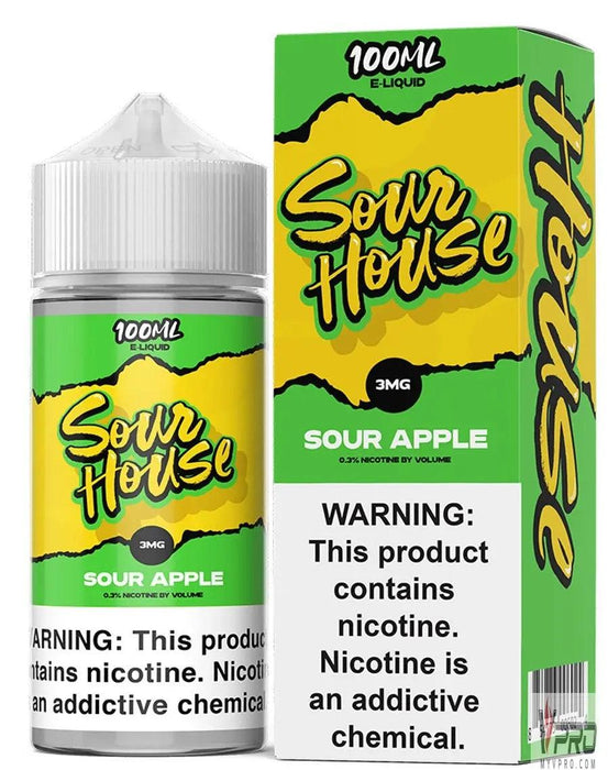 Sour Apple - Sour House E-Liquid 100mL Good Vibz