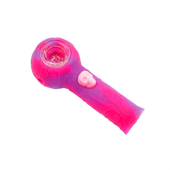 Stratus Silicone Skull Glow In The Dark Hand Pipe Spoon