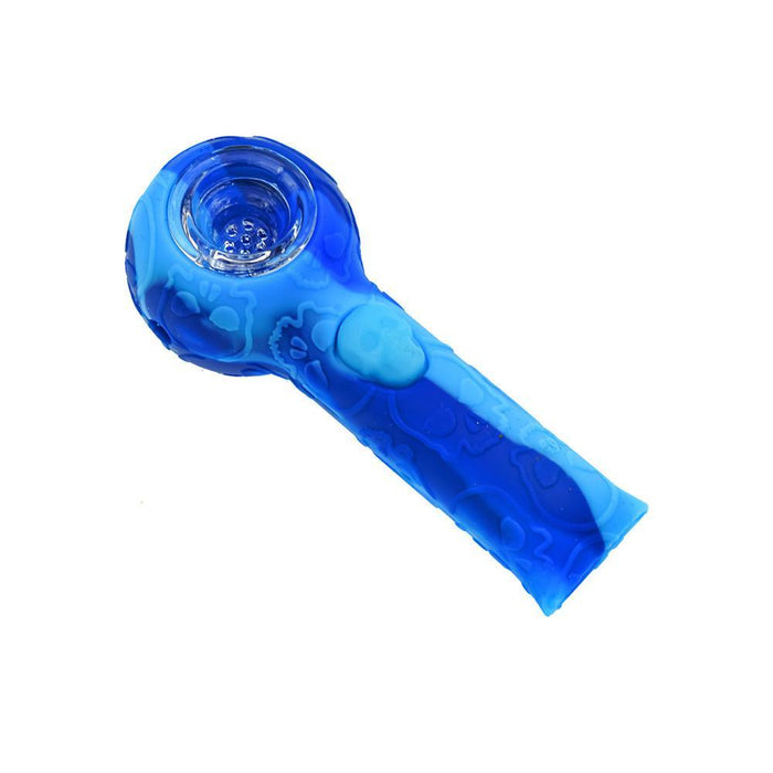 Stratus Silicone Skull Glow In The Dark Hand Pipe Spoon