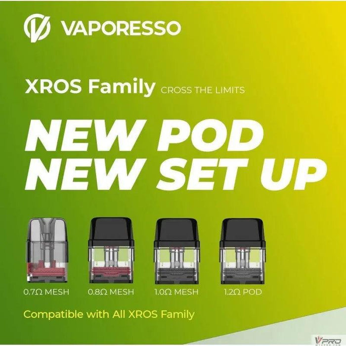 Vaporesso XROS Series 2ML/ 3ML Refillable Replacement Pods - Pack of 4 Vaporesso