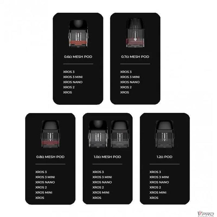 Vaporesso XROS Series 2ML/ 3ML Refillable Replacement Pods - Pack of 4 Vaporesso