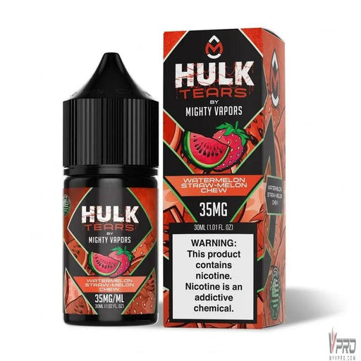 Watermelon Straw Melon Chew - Hulk Tears Salt 30mL Mighty Vapors