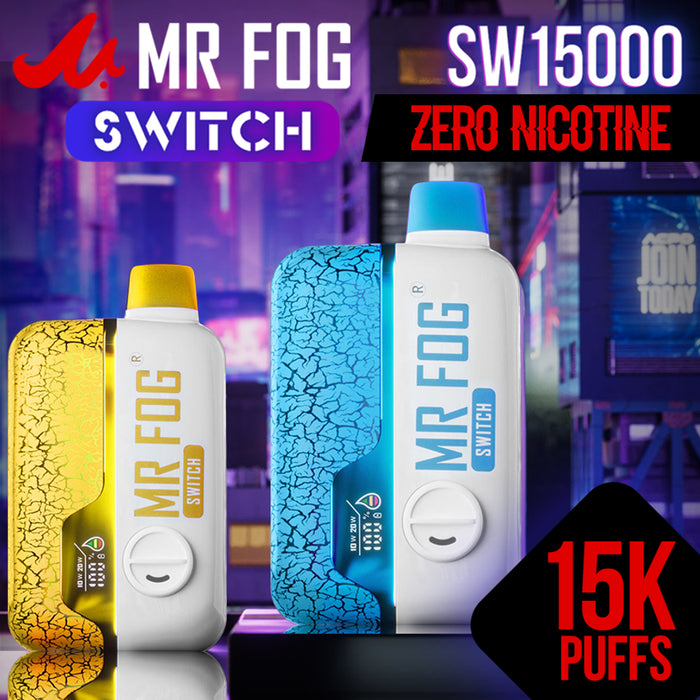 Mr Fog Switch SW15000 Puffs 0% Disposable 17mL