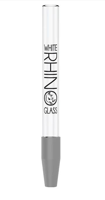 White Rhino Quartz Dab Glass Straw