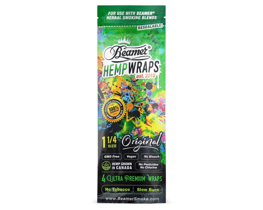 Beamer Ultra Premium Vegan Hemp Wraps - Packs of 4