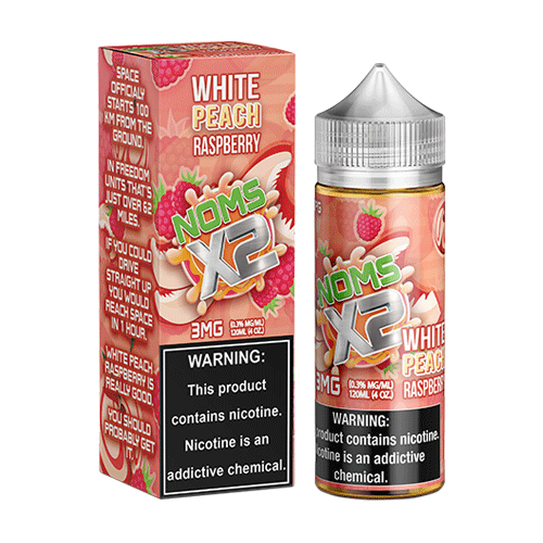 White Peach Raspberry - Noms X2 E-Liquid 120mL - MyVpro