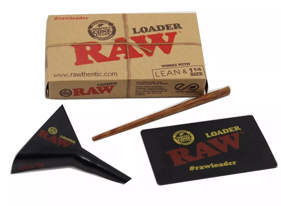 RAW Cone Loader For Lean and 1 1/4 With Bamboo Poker