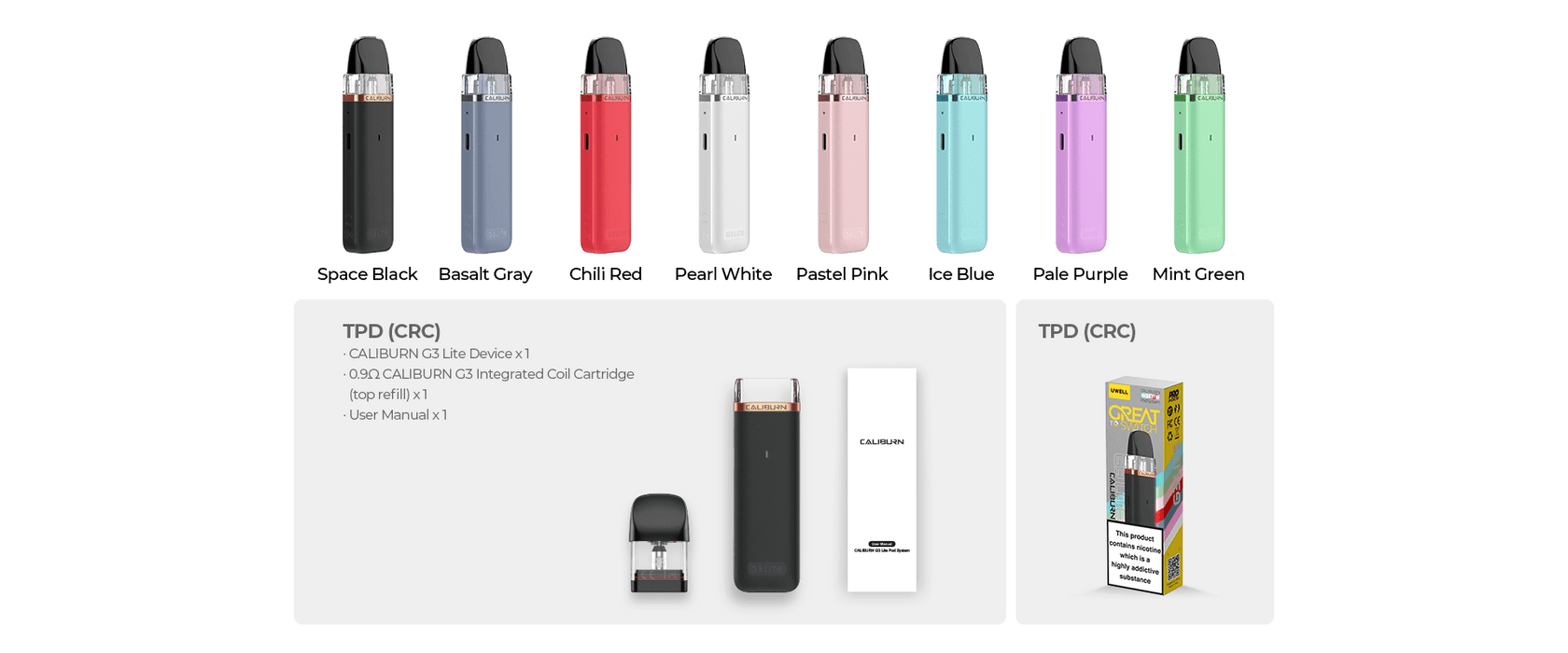 Uwell Caliburn G3 Lite Pod System - MyVpro